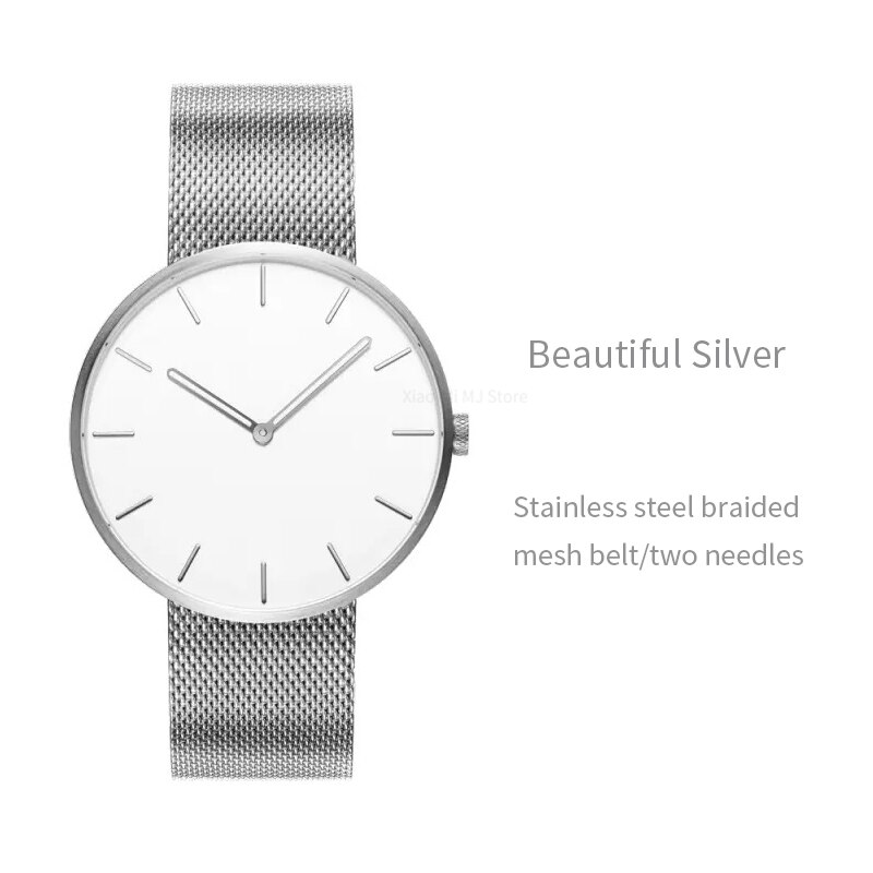 Original Youpin TwentySeventeen Luminous Waterproof Quartz Watch 316L Steel Best Watch Brands For Men Women: Beautiful Silver