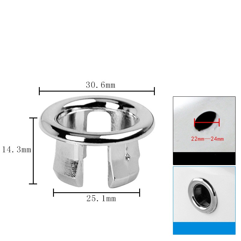 1/4PCS Wash Basin Overflow Ring Silver Plastic Kitchen Bathroom Basin Trim Sink Hole Round Overflow Plug Bath Drain Cap Net Ring: Black Nickel / 79mm