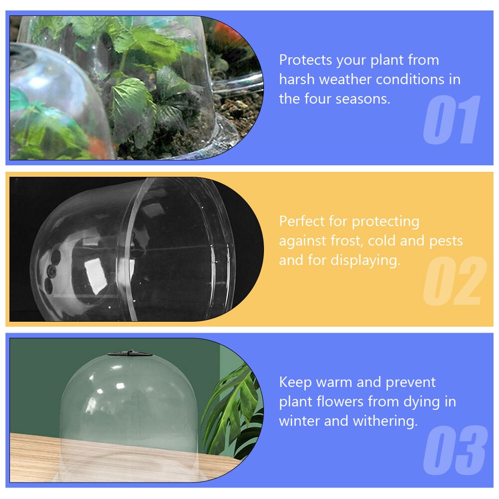 Garden Cloches Reusable Plant Dome Plant Bell Cover Plant Protector Cover