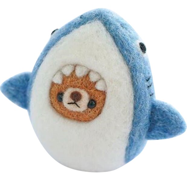 Shark wool needlepoint kit wool felt needle felting decoration craft needlecraft DIY handmade: Default Title