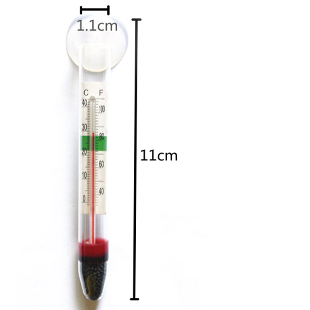 Fish Tank Water Temperature Gauge Aquarium Suction Cup Glass Thermometer
