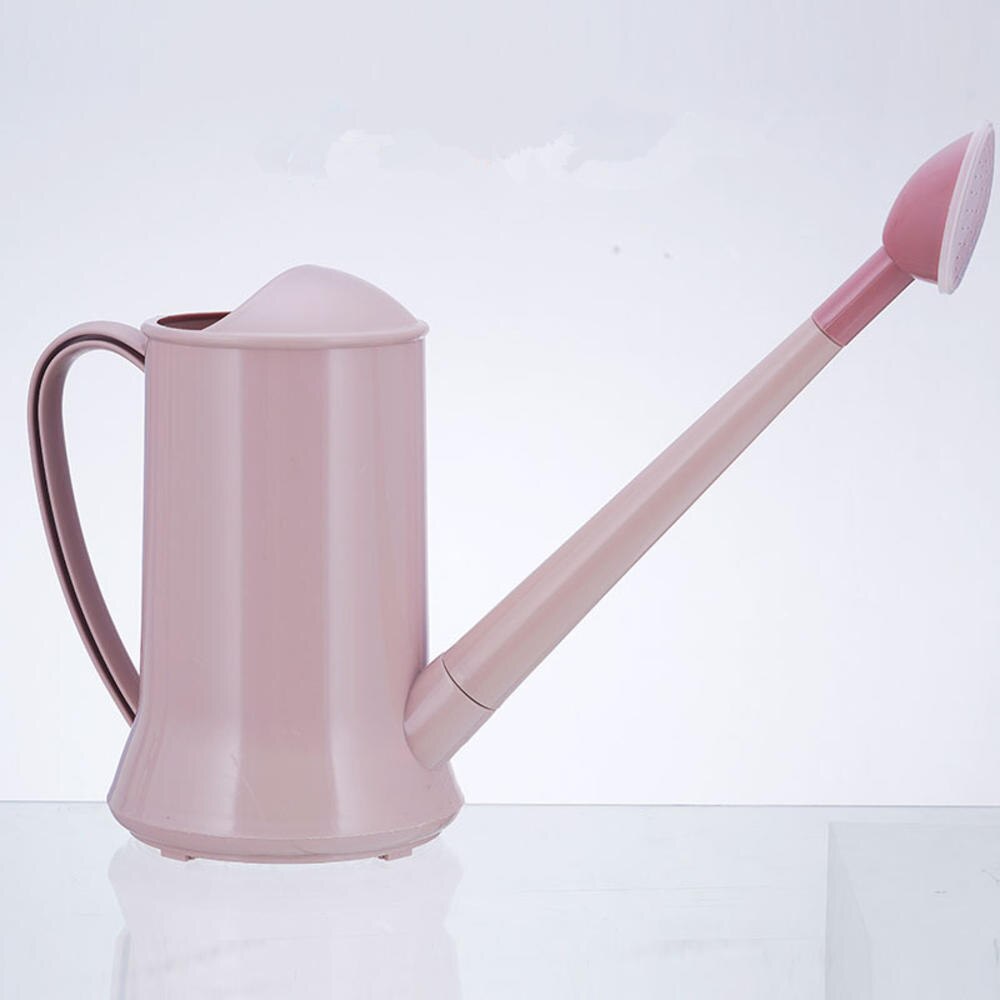 2l förtjockad plast trädgårdsskötsel vattenkanna dusch blomkruka stor lång mun retro vattenkanna: Rosa