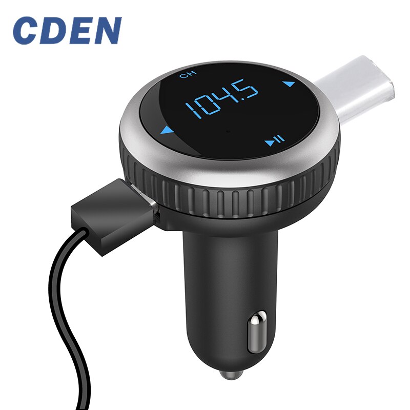CDEN Auto FM Sender Bluetooth Wagen MP3 Spieler USB Drahtlose Ladegerät FM Modulater Freisprechanlage Unterstützung TF Karte
