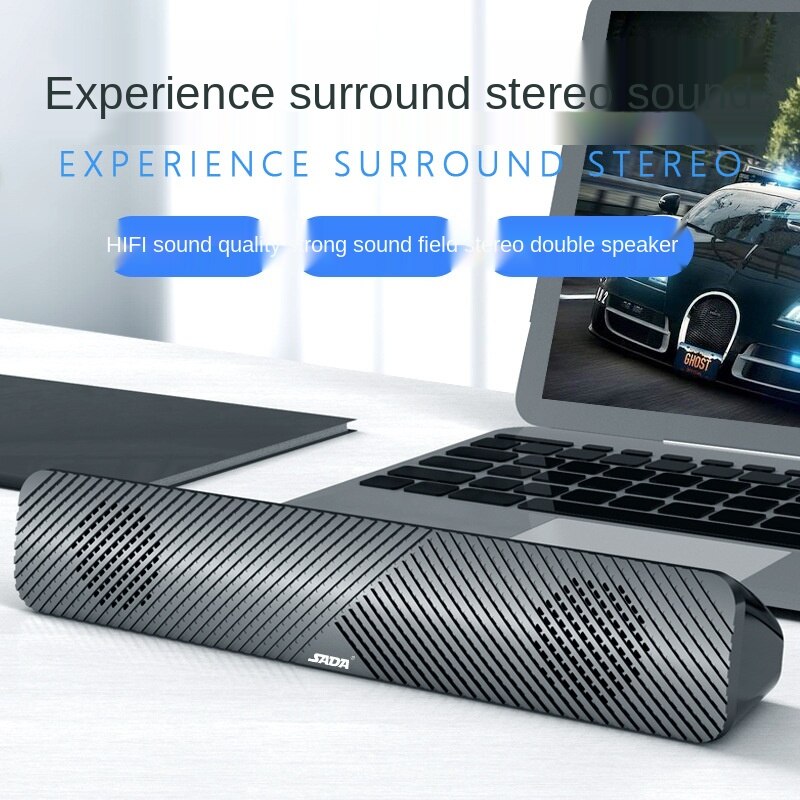 V-108Computer Audio home desktop computers and laptop Bluetooth speaker strip active USB Subwoofer