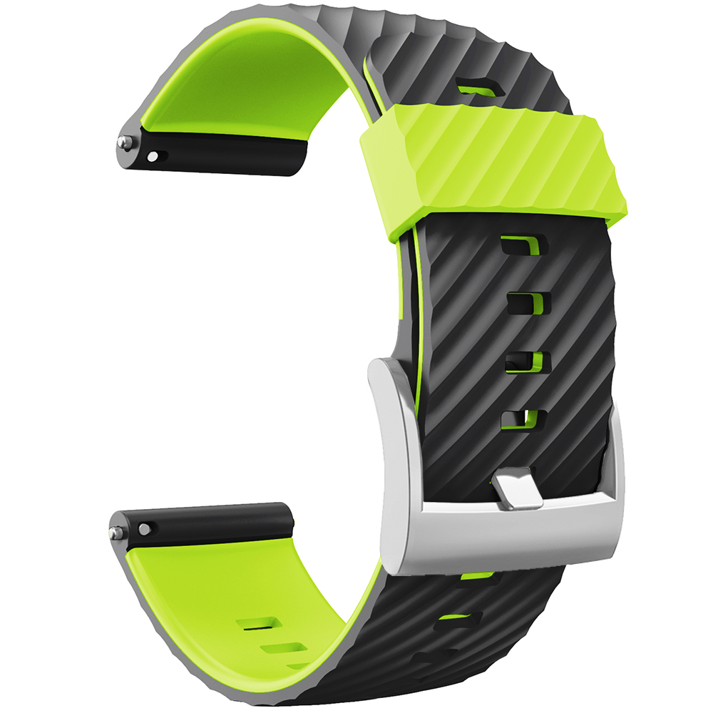 per Suunto 7/Suunto 9 cinturino di ricambio cinturino sportivo in silicone morbido per Suunto 9 Baro/9 spartano/9 GPS 24mm cinturino: rosso