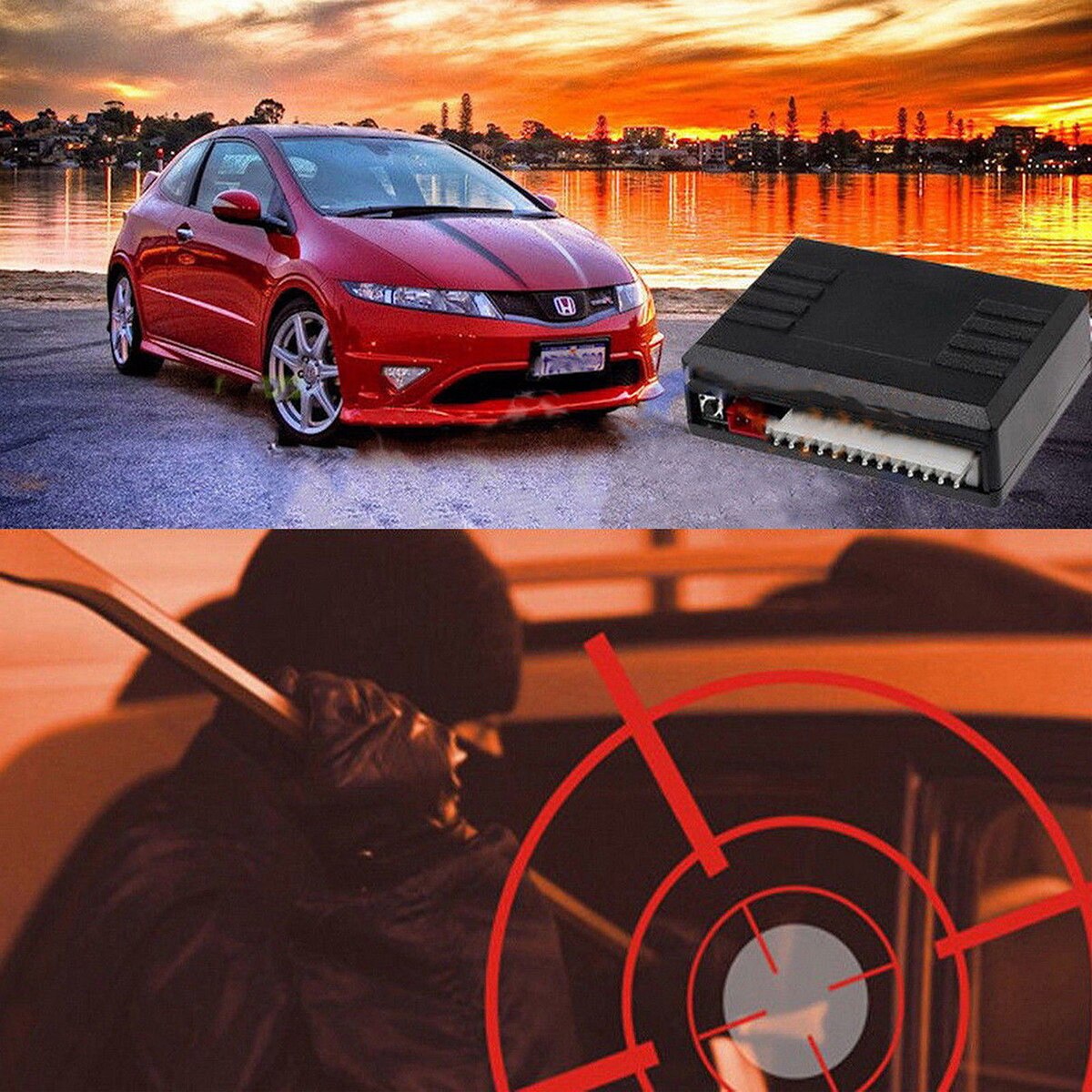 Universal Car Auto Remote Central Door Locking Kit Vehicle Keyless Entry System With 2 Remote Controller