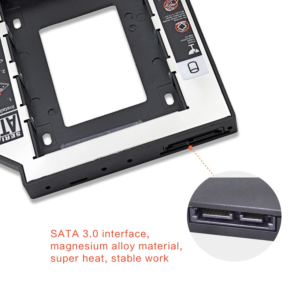Tishric Sata Hdd Caddy Ssd 9.5Mm 12.7Mm Hdd Behuizing Harde Schijf Behuizing Hard Disk Case Voor Laptop CD-ROM DVD-ROM Optische Bay