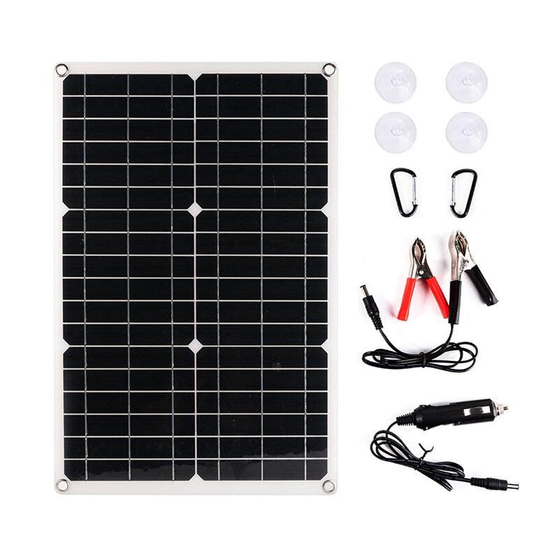 150W Solar Panel Kit Complete 18V RV Camping Car Boat Battery Phone 5V USB Solar Power Bank Charger with 10A-60A Controller
