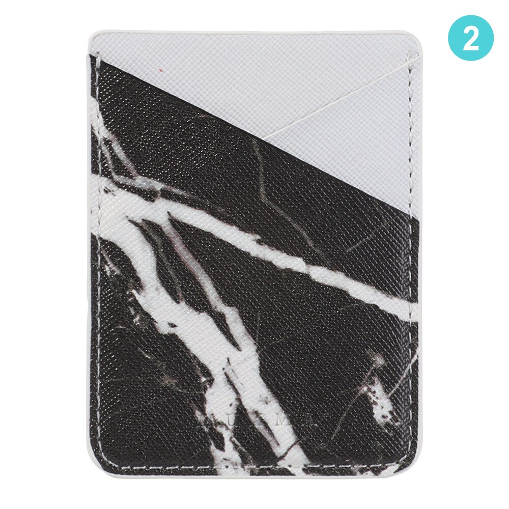 Pouch Cell Phone Storage Wallet Card Holder Universal Credit Card Adhesive Stick-on Back Pocket Sticker PU Leather: 2