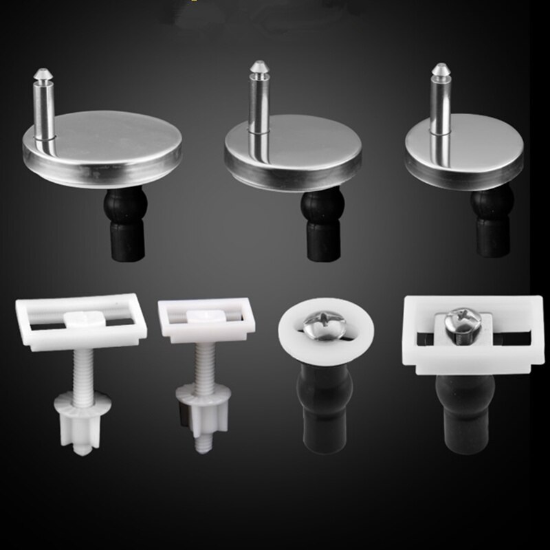 2Pcs Universal Toilet Seat Hinges Replacement fittings Mountings Top Fix WC bisagra buckle Screw Toilet Accessories Repair Tools