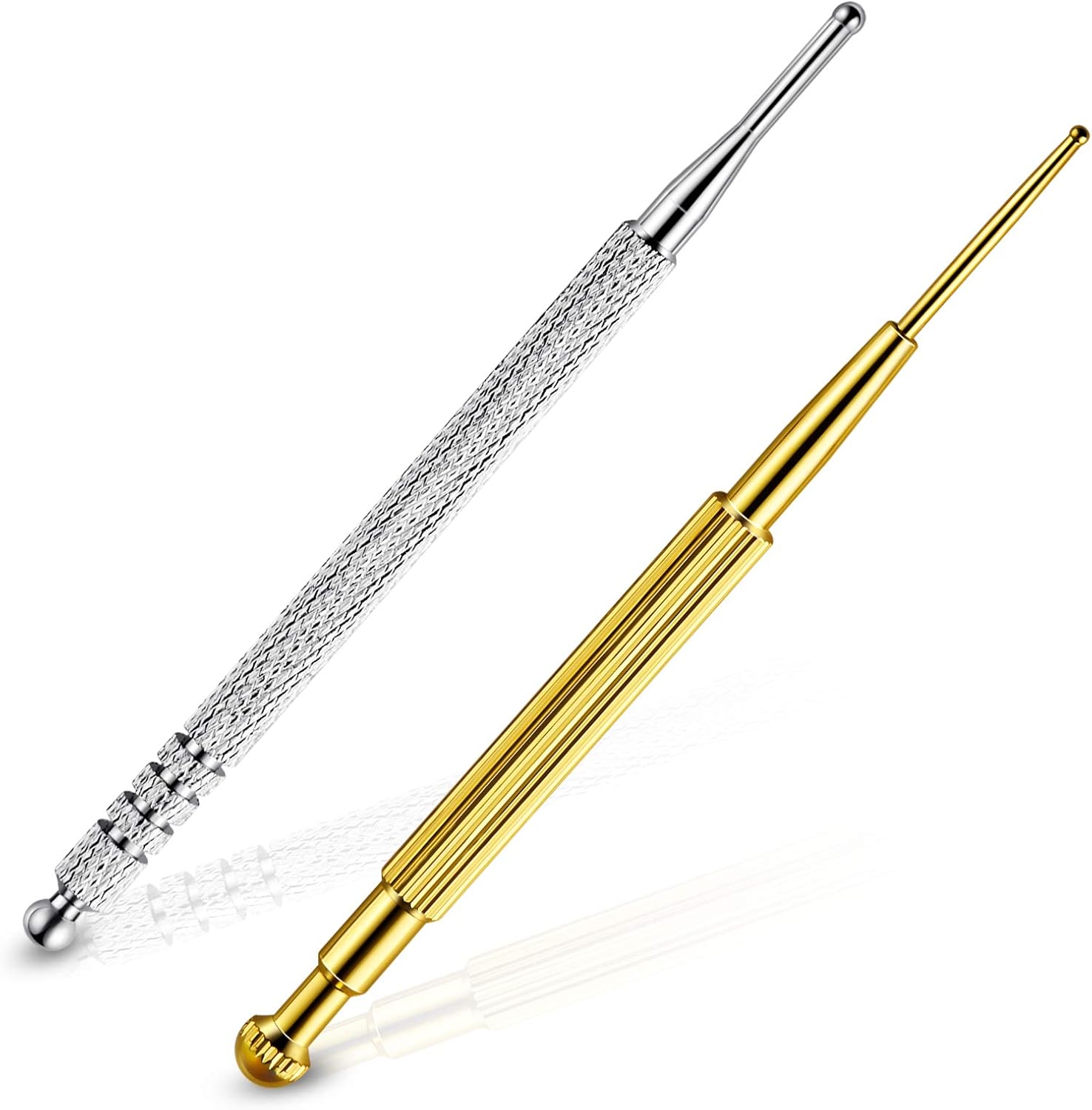 Gezichtsreflexologie Massage Tool Intrekbare Acupunctuur Pen Tweekoppige Lente Oorverzorging Tool Punt Sonde Pen Massager voor Gezicht
