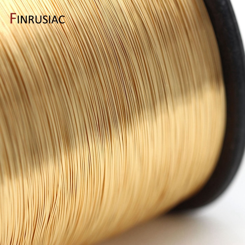 Alambre de cobre chapado en oro Real de 5 metros, accesorios de joyería para manualidades, 0,3/0,4/0,5/0,6mm, alambre de Metal para fabricación de joyas