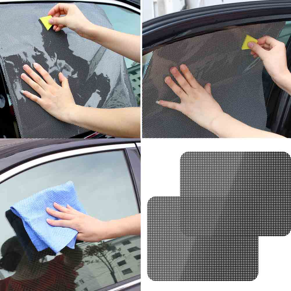 2 Pcs Universal Sombra Janela Do Carro Etiqueta Reutilizáveis Agarram C44 Sombrinha Proteção UV para Crianças Animal de Estimação