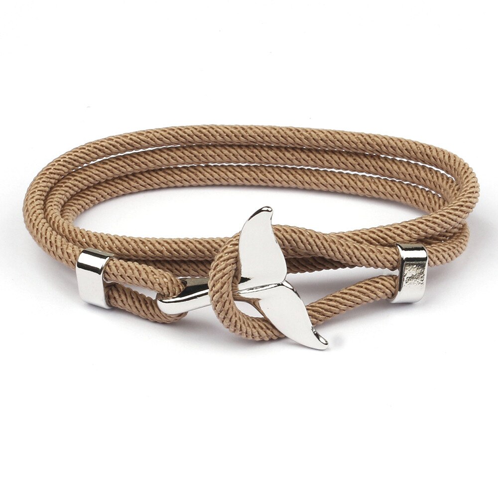 Wal Schwanz Armbinde Handgemachte Seil Armbänder Für Frauen Pulseras Schmuck Einstellbare Charme Bracciali Donna Anker Männer Zubehör: 4