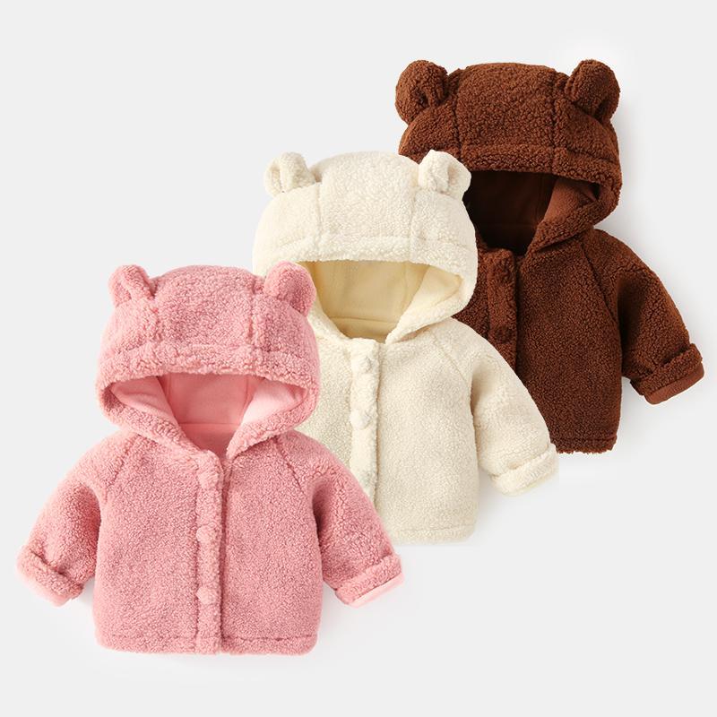 Herfst/Winter Jongens Meisjes Kasjmier Jas Comfortabele Leuke Baby Pasgeborenen Hooded Winter Jassen Kleding Kinderen Kleding