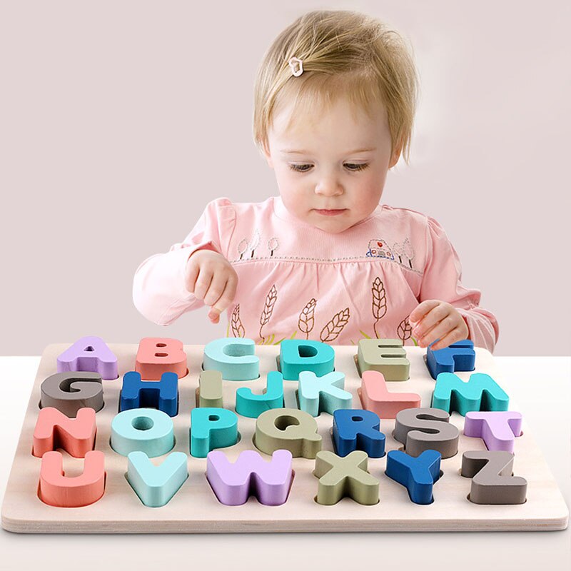 Dzieci antystresowa zabawka Makaron numer z drewna list rozpoznawanie kształtu deska Simpl Montessori edukacyjne zabawki Fidget dla dzieci
