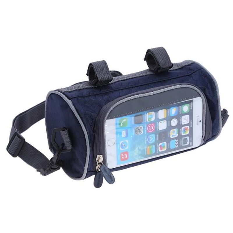 Aanpasbare mountainbike fietstassen fietstassen touchscreen fietsen telefoon tas geval racefiets voorbuis stuur cilindertas