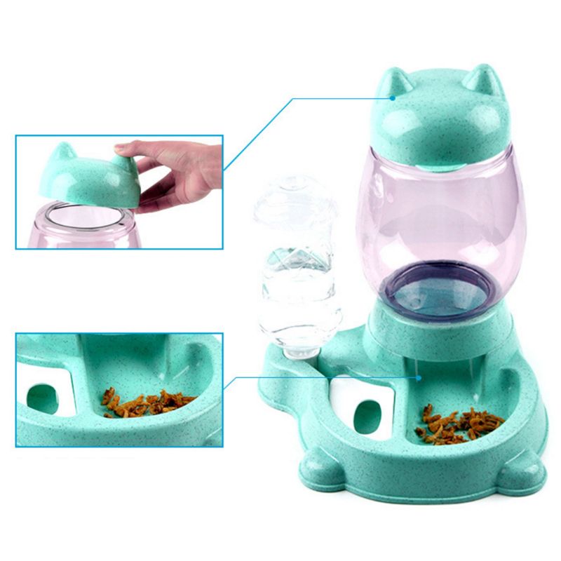 2 in 1 2.2l huisdier automatische voederbak drinkbak hond kat 528ml drinkbakken grote capaciteit voerdispenser voor huisdier kat hond