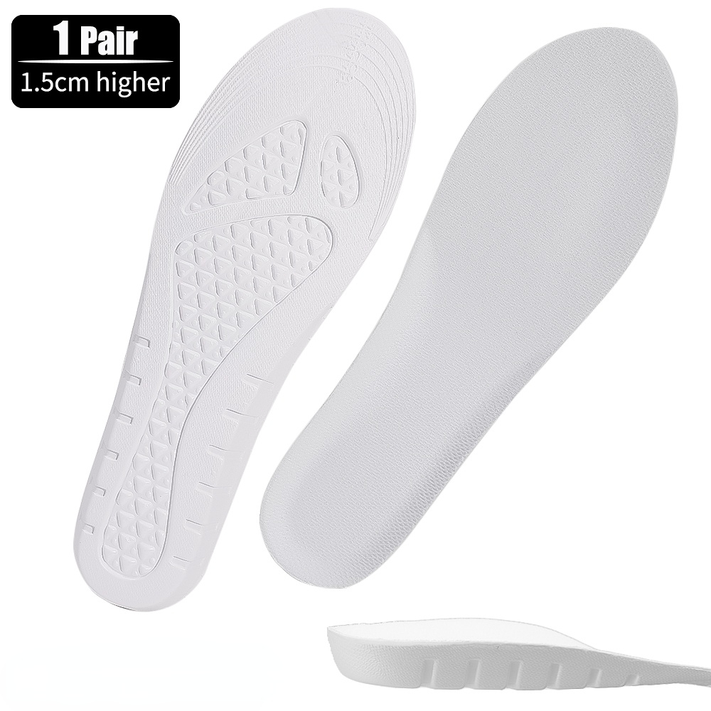 Orthopedische Hoogte Verhoging Inlegzolen Voor Vrouwen Mannen Onzichtbaar 1.5-3.5Cm Traagschuim Schoenen Pad Ademende Voetverzorging Binnenzool Comfort: Beige / 0.5