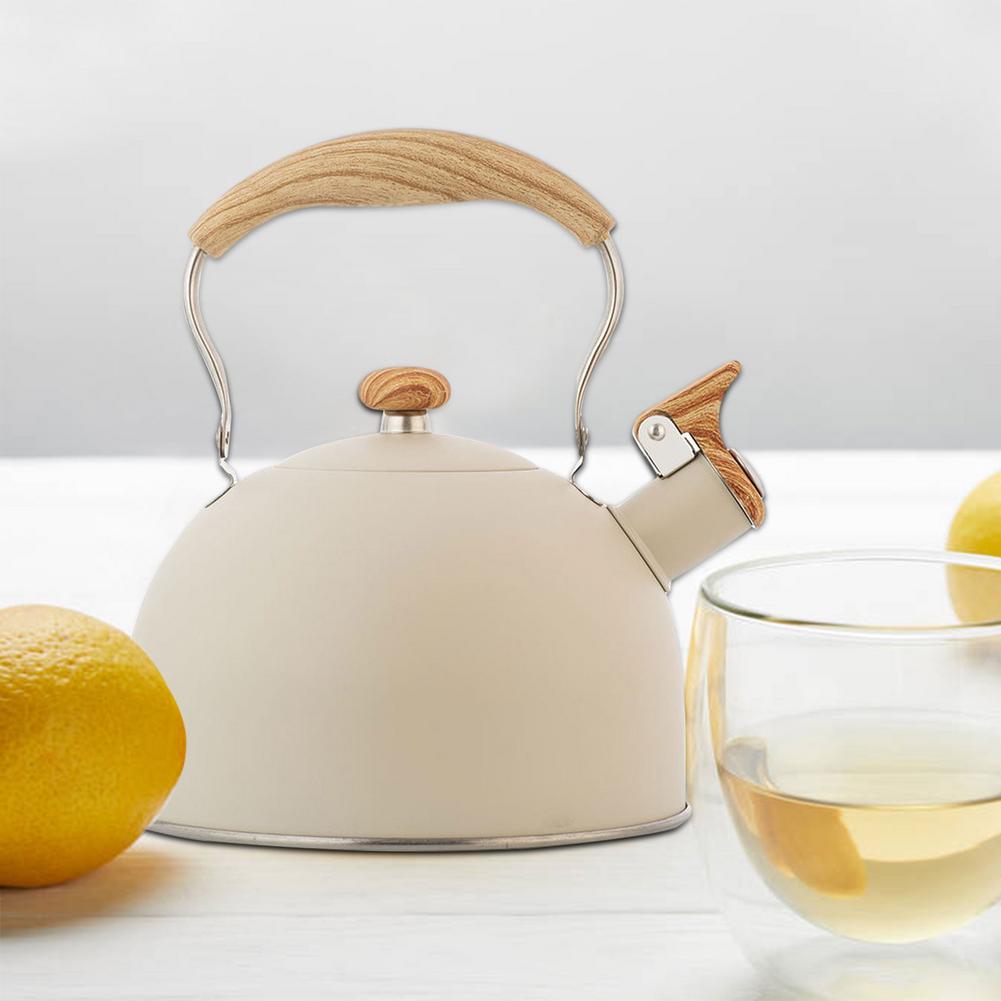 2.5L Stainless Steel Whistling Tea Kettle Food Grade Teapot For Make Tea Boil Water Compatible Gas Stoves Induction Cooker