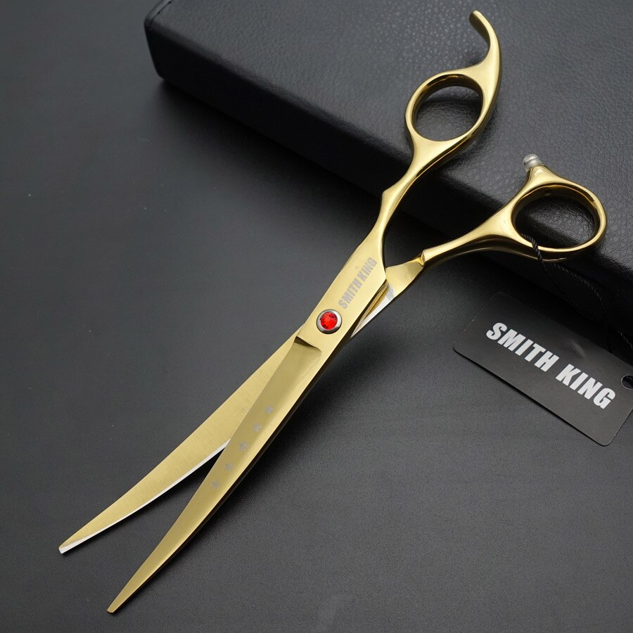 7 inch pet grooming scissors Cutting scissor&curved scissor&thinning Shears for dog grooming K671: up Curved scissor