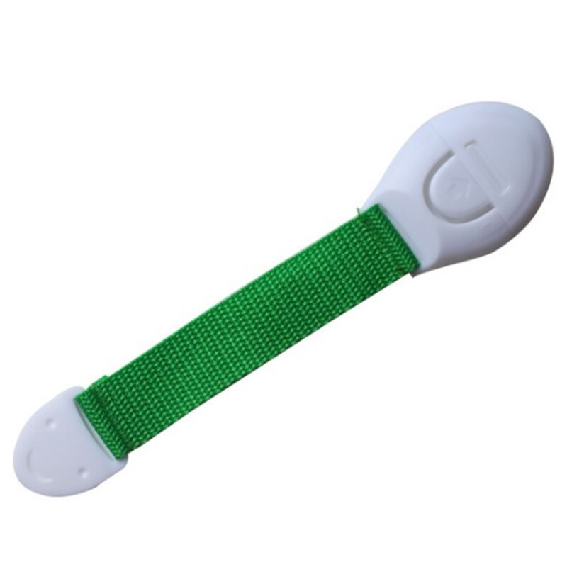 10 Pcs Child Safety Locks Soft Woven Straps Plastic Security Lock Infant Baby Protection for Door Cupboards Fridge Drawer Cabine: Green