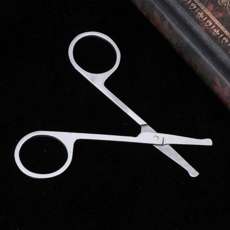 Stainless Steel Nose Hair Scissors Ear Facial Trimmers Cut Beauty Tool