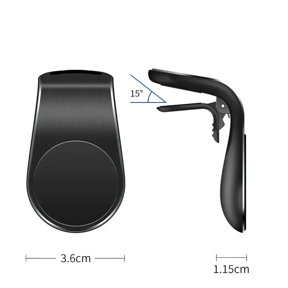 Universeller Handyhalter fürs Auto Magnetischer Clip zur Befestigung im Auto Magnetischer L-förmiger Handyhalter Passend für Alle Mobiltelefon-Modelle