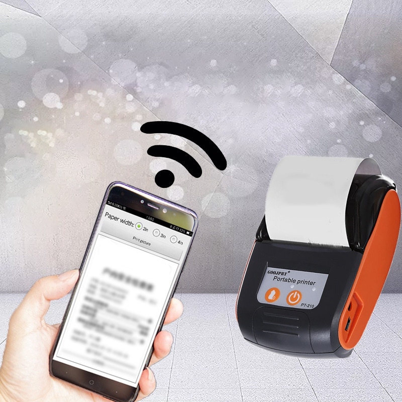 GOOJPRT PT-210 Tragbare Thermische Drucker Handheld 58mm Empfang Drucker für Einzelhandel Geschäfte Gaststätten Fabriken Logistik UNS Stecker