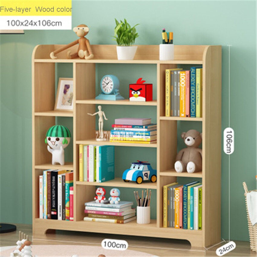 Simple And Modern Storage Cabinet Floor Rack Fives-layer Environmental Protection Simple Bookcase Combination Storage Cabinet