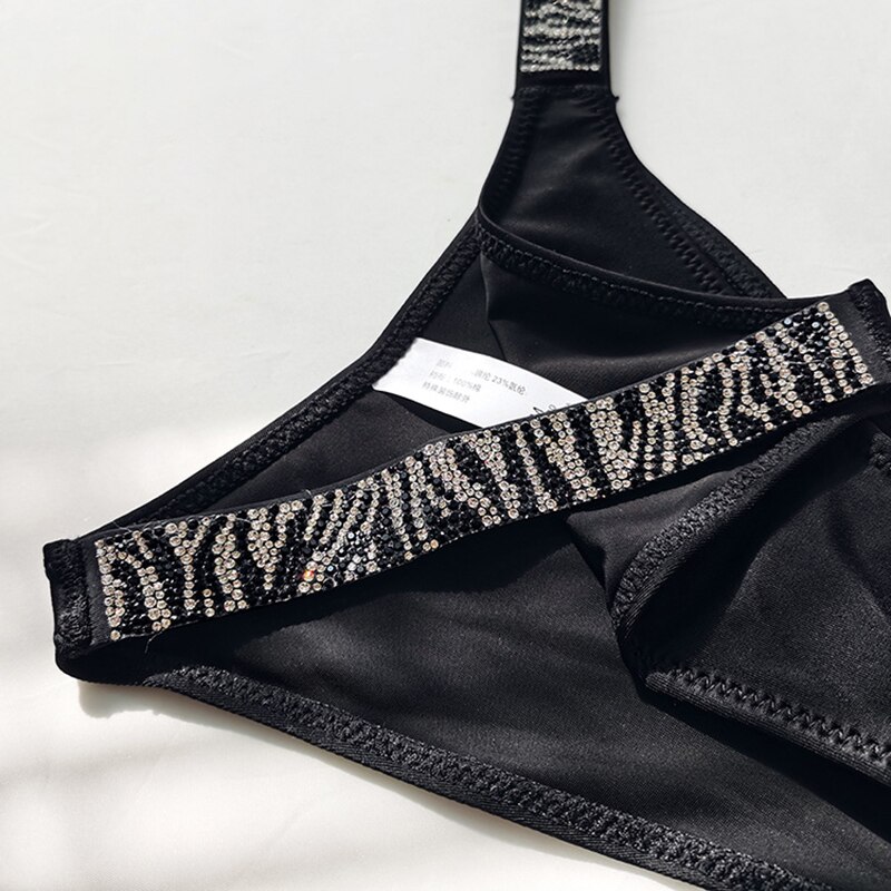 String Sexy de Style européen pour femmes, sous-vêtement en diamant, taille basse, sans couture, confortable, string zèbre, Lingerie féminine,