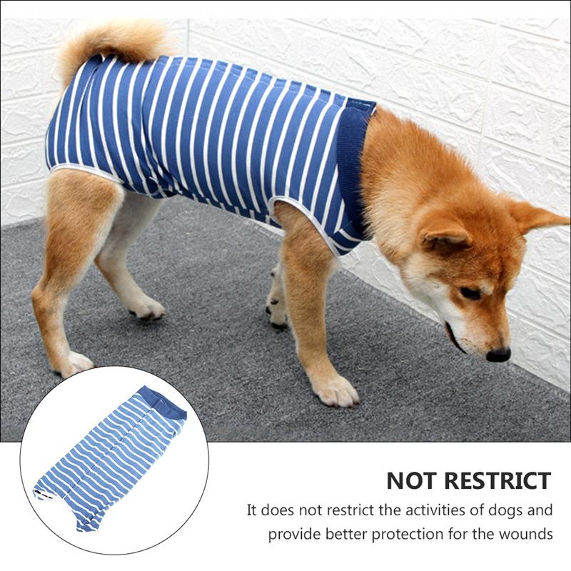 Breathable Dog Recovery Suit Full-Body Recovery Shirt Pet Dog Recovery Suit Breathable Surgical Abdominal Wounds Skin Protector