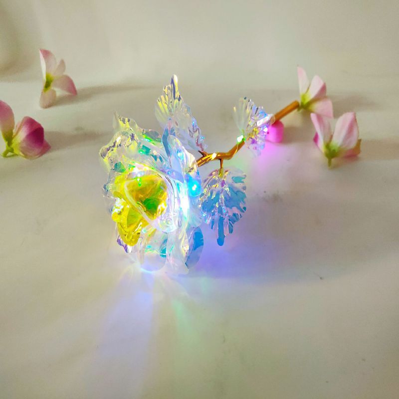 24K Gold Foil Rose Flower Artificial Rose Flower Box Exquisite Novelty Valentine's Day Romantic Flower Wedding