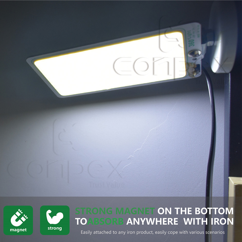 Linterna portátil LED de trabajo, equipo de iluminación para tienda de pesca, lámpara magnética para viaje por carretera, CC de 12v, 2000LM