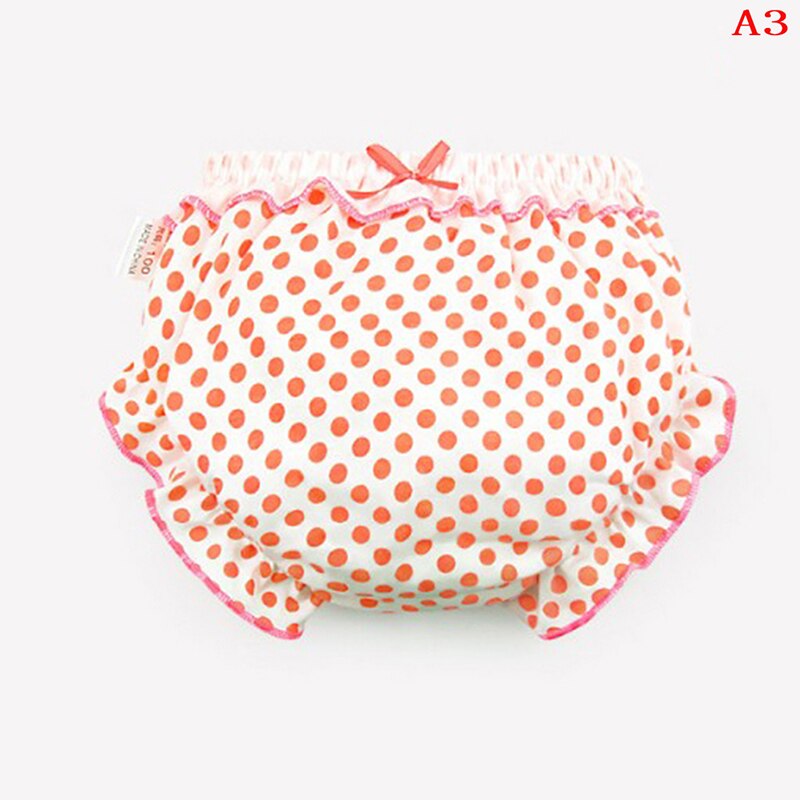 1pc baby bomuld træningsundertøj søde stribede prikker flæse trusser børn pige spædbarn til 0-2t børn 4 styles: A3 m
