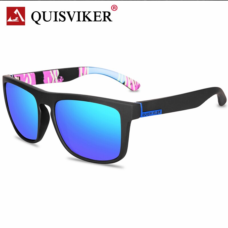 Quisviker brand solbriller menn polariserte solbriller mannlige kvinner vintage retro gogglessquare briller