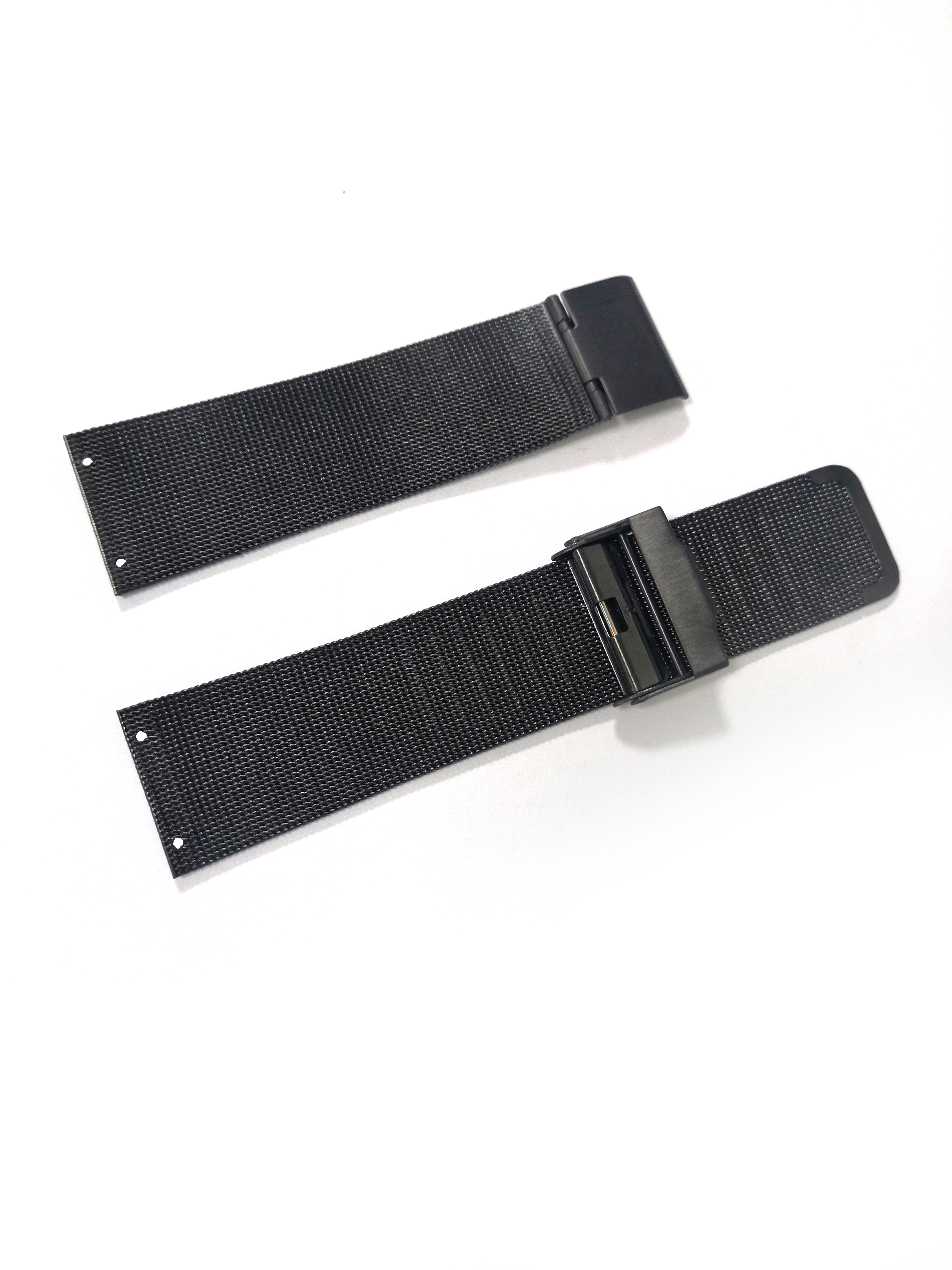 Ersatz Uhr Band für Bering unisex Uhr mit Schraube Dünne Gurt 24mm und 20mm: Schwarz