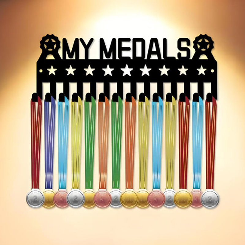 Medal Display Hanger, Metal Wall Hanging Rack, Key Hook, Tie, Suitable for Sports Awards, Decorative Medals