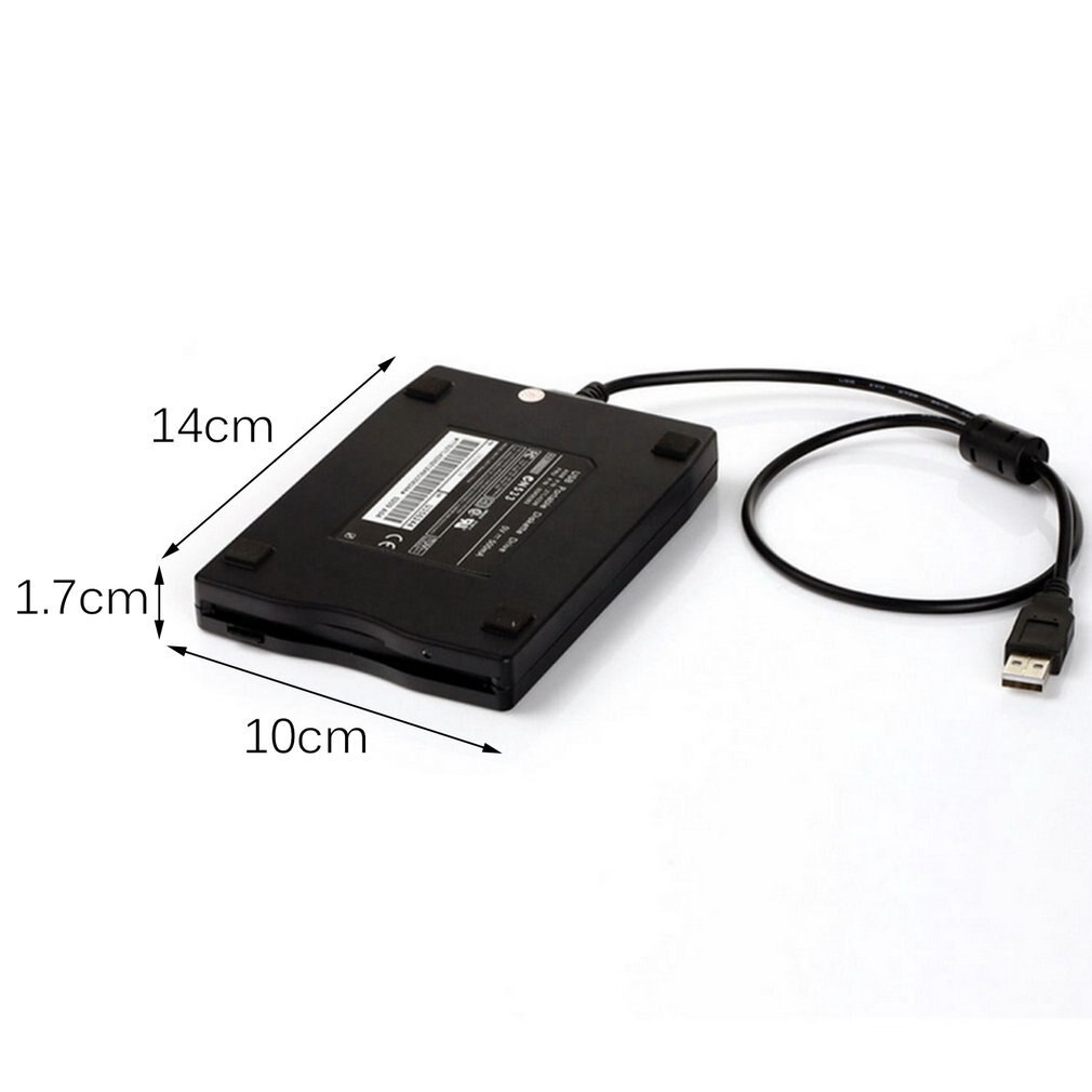 Usb Floppy Drive 3.5 Inch 1.44Mb Fdd Zwart Usb Draagbare Externe Interface Floppy Disk Fdd Externe Usb Floppy Drive voor Laptop