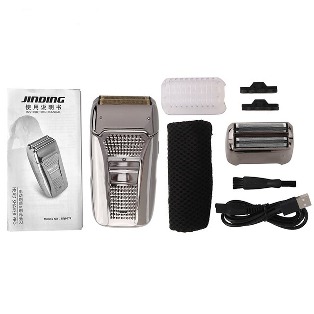 Mannen Baard Scheren Machine Oplaadbare Trimmer Voor Mannen Elektrisch Scheerapparaat Scheerapparaat Bald Head Remover Haar Snijmachine Tondeuse: Zilver