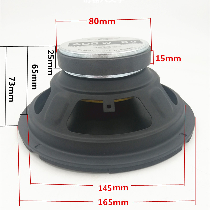2 st/parti 6/ 6.5 tum högtalare 300w max 8 ohm svart gummikant pp-kon bil hifi-ljud mellanregisterhögtalare ktv