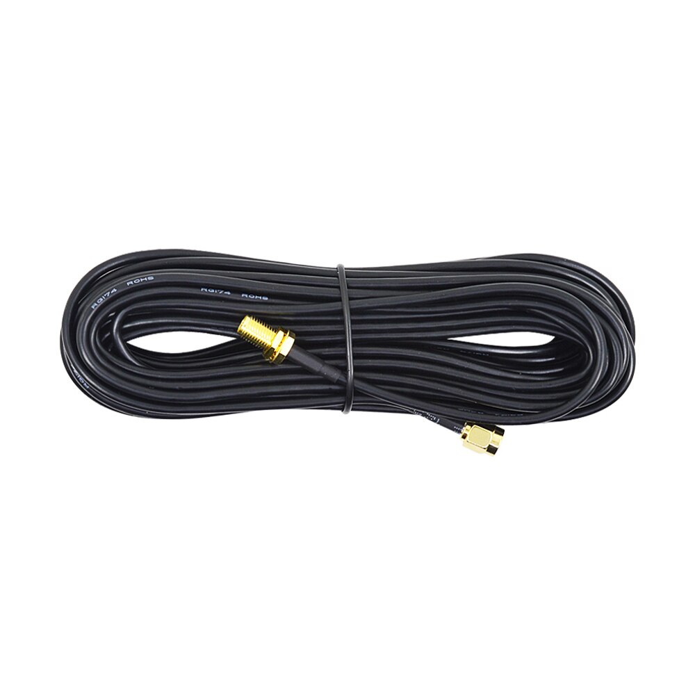 CHIPAL 10M 12M 15M 20M RG174 RP-SMA Cable de extensión macho a hembra alimentador de alambre Coaxial WiFi tarjeta de red LAN antena del Router