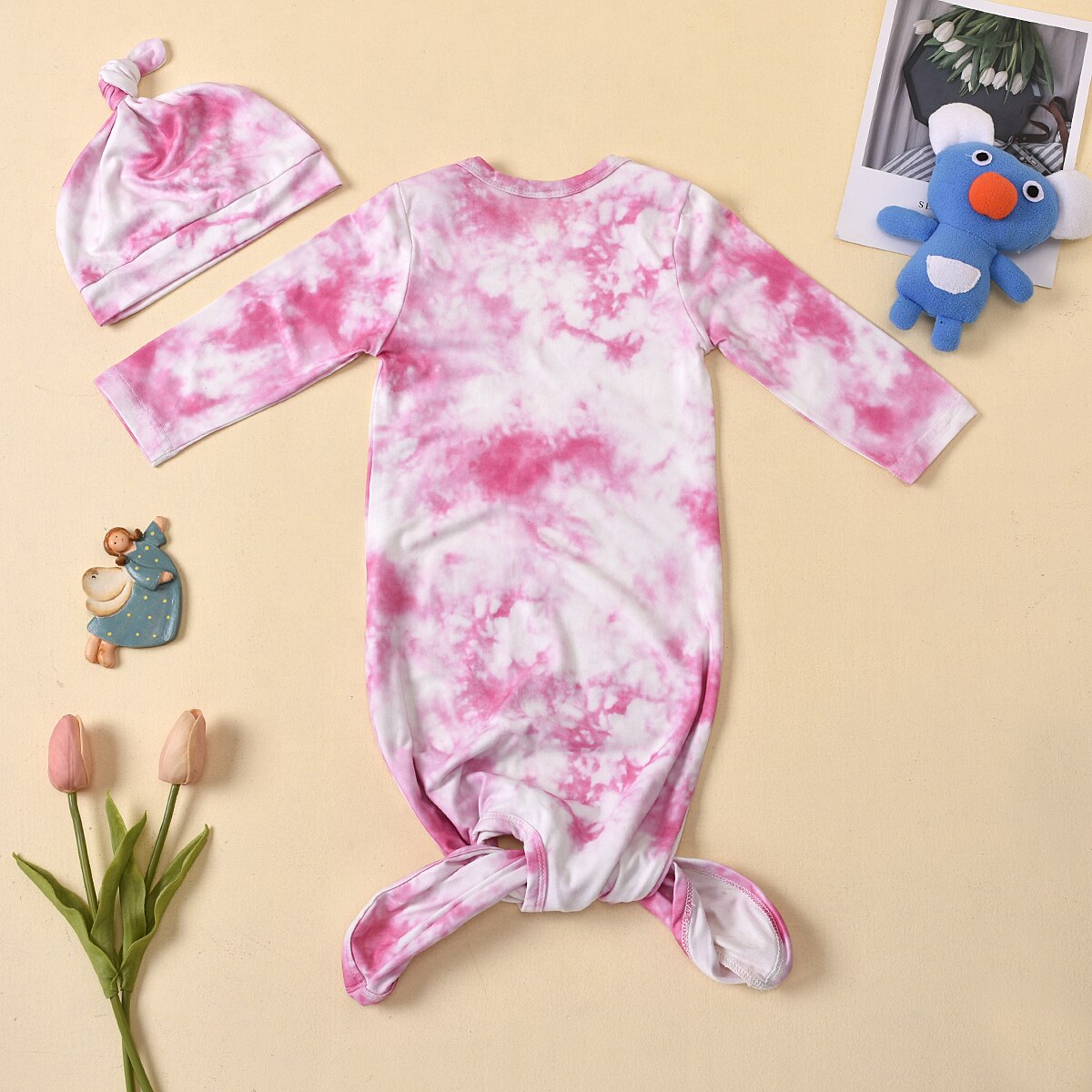Baby & children's Baby Sleeping Bags Newborn Infant Swaddle Wrap Baby Boy Girl Tie Dye Blanket Swaddling Wrap Sleep Bag Hats