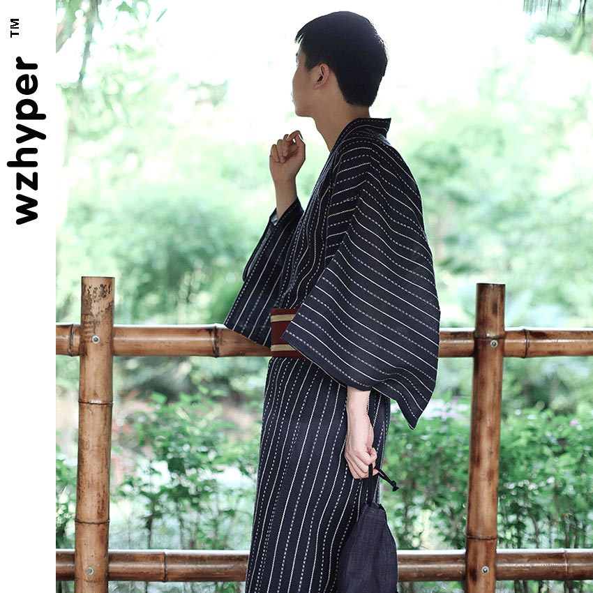 Samurai Traditionellen Japanischen Kimono Kleidung für Männer Stickerei Langarm Bühne Leistung retro Asiatischen Mantel Alte Kostüm