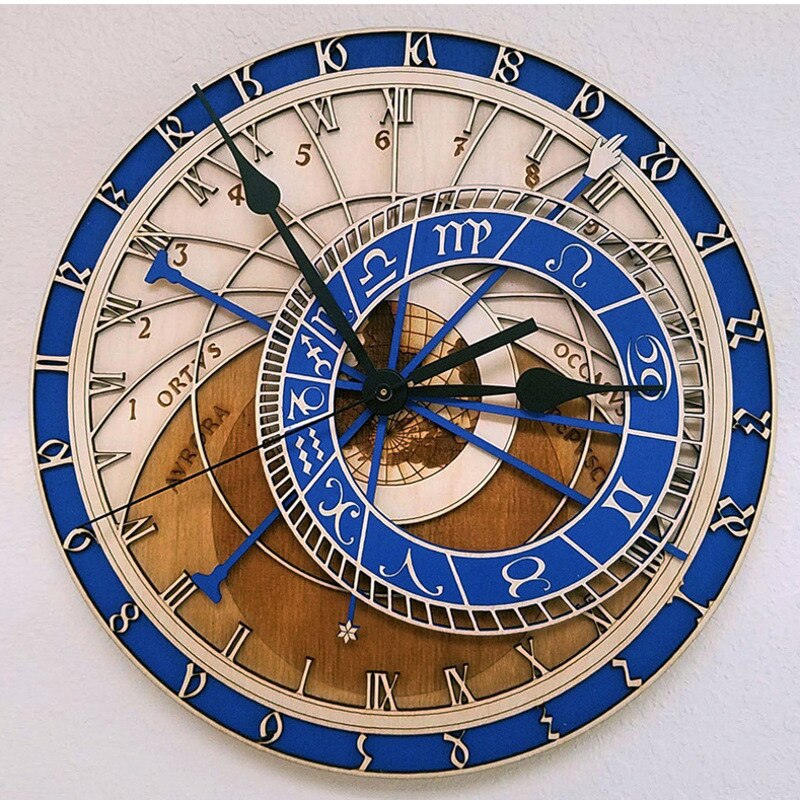 30cm Prague Astronomical Clock Wall Clock Quartz Clock Twelve Constellation Large Wall Clock Living Room Home Decor: A