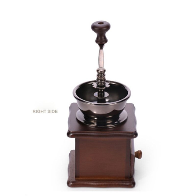 Klassieke houten handmatige koffiemolen hand roestvrij staal retro koffie kruiden mini braammolen met hoge keramische molensteen