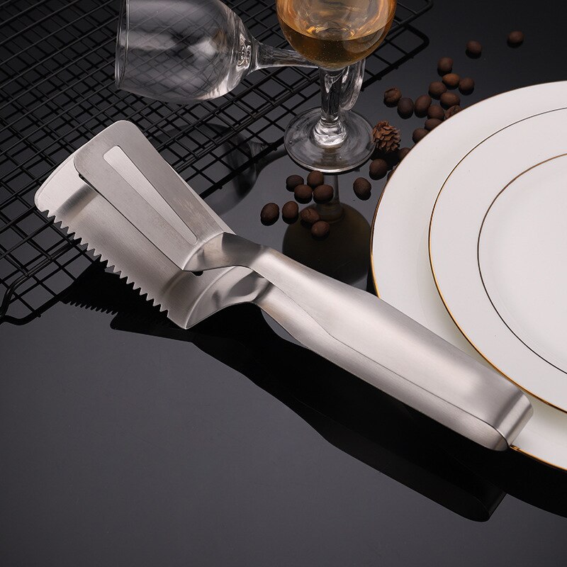 Stainless Steel Steak Clip Anti-scald Fish Shovel Kitchen Serrated Clip Food Clip Bread Steak Clip BBQ Tool Kitchen Utensils