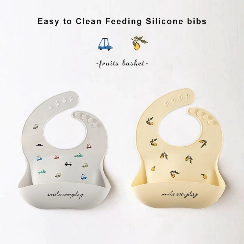 PatPat bebé Baberos toalla para la Saliva de dibujos animados delantales bebé alimentación de silicona Baberos para bebé niño y niñas