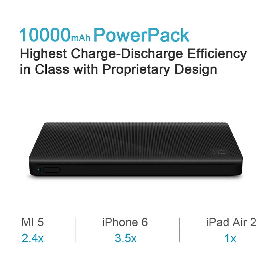 ZMI Power Bank 10000mAh Powerbank External Battery portable charging Quick Charge 2.0 Two-Way Fast Charge Pack for iPhone