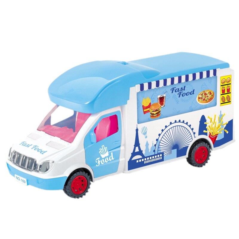 Electric Ice Cream Bar Universal Dining Car Toy Kit DIY Educational Music Projects with Lights Children: Blue
